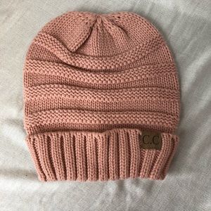 3/$23 C.C. Pink Blush 100% Acrylic Beanie